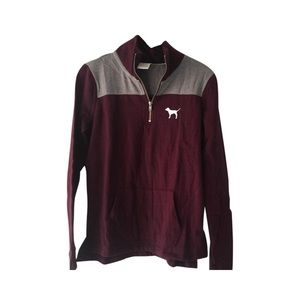 Maroon PINK Quarter Zip